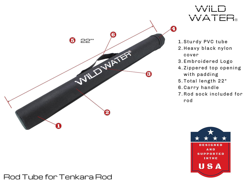 Wild Water knurled end cap enables quick rod disassembly.