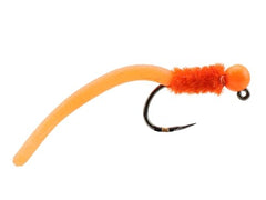 Wild Water close-up of orange squirmy worm showing realistic pattern