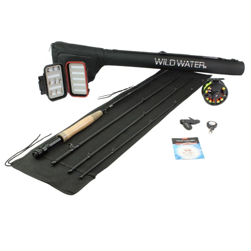 Wild Water starter kit with rod and reel for a balanced casting experience.