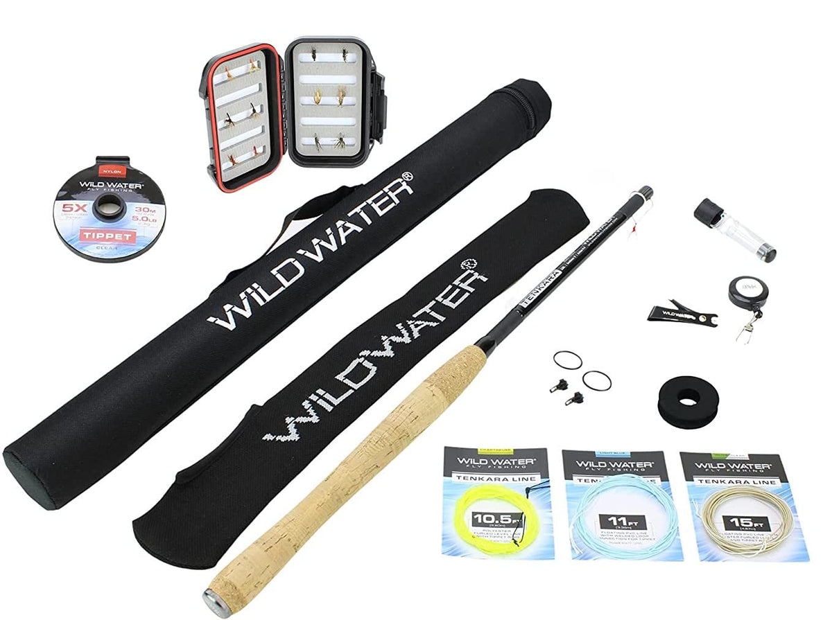 Wild Water Tenkara 12ft rod assembled, portable and lightweight for backcountry fishing.