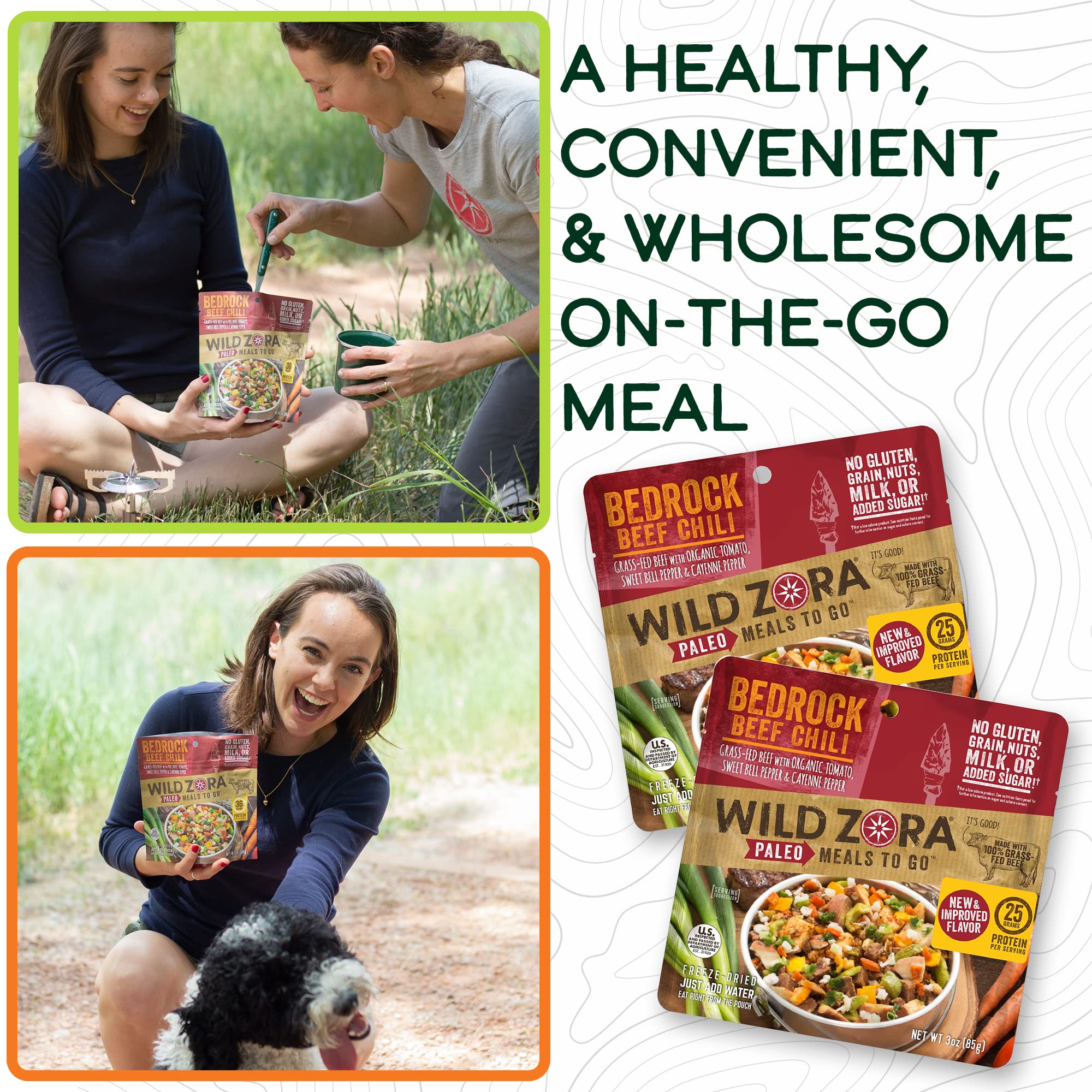 Wild Zora Bedrock Beef Chili made in USA, small-batch kitchen.