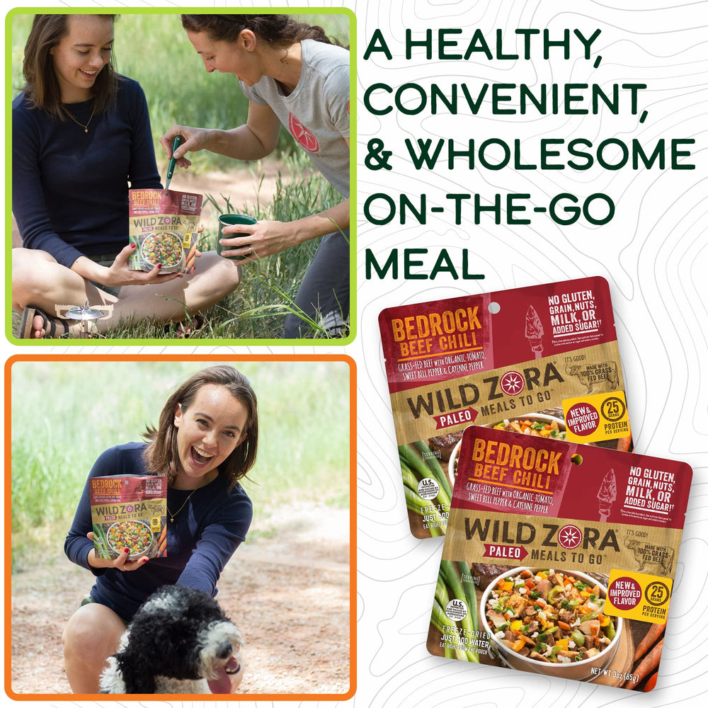 Wild Zora Bedrock Beef Chili made in USA, small-batch kitchen.