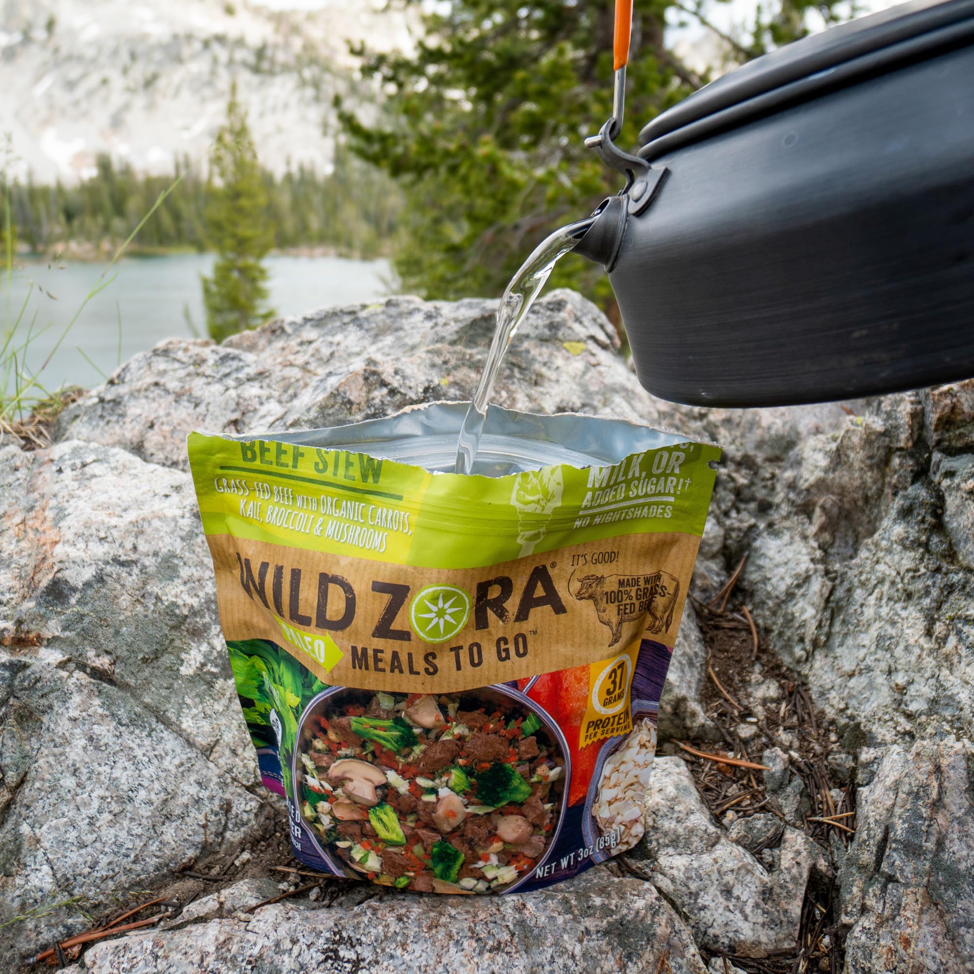 Wild Zora meals freeze-dried technology close-up explains ultra-lightweight shelf-stable food.