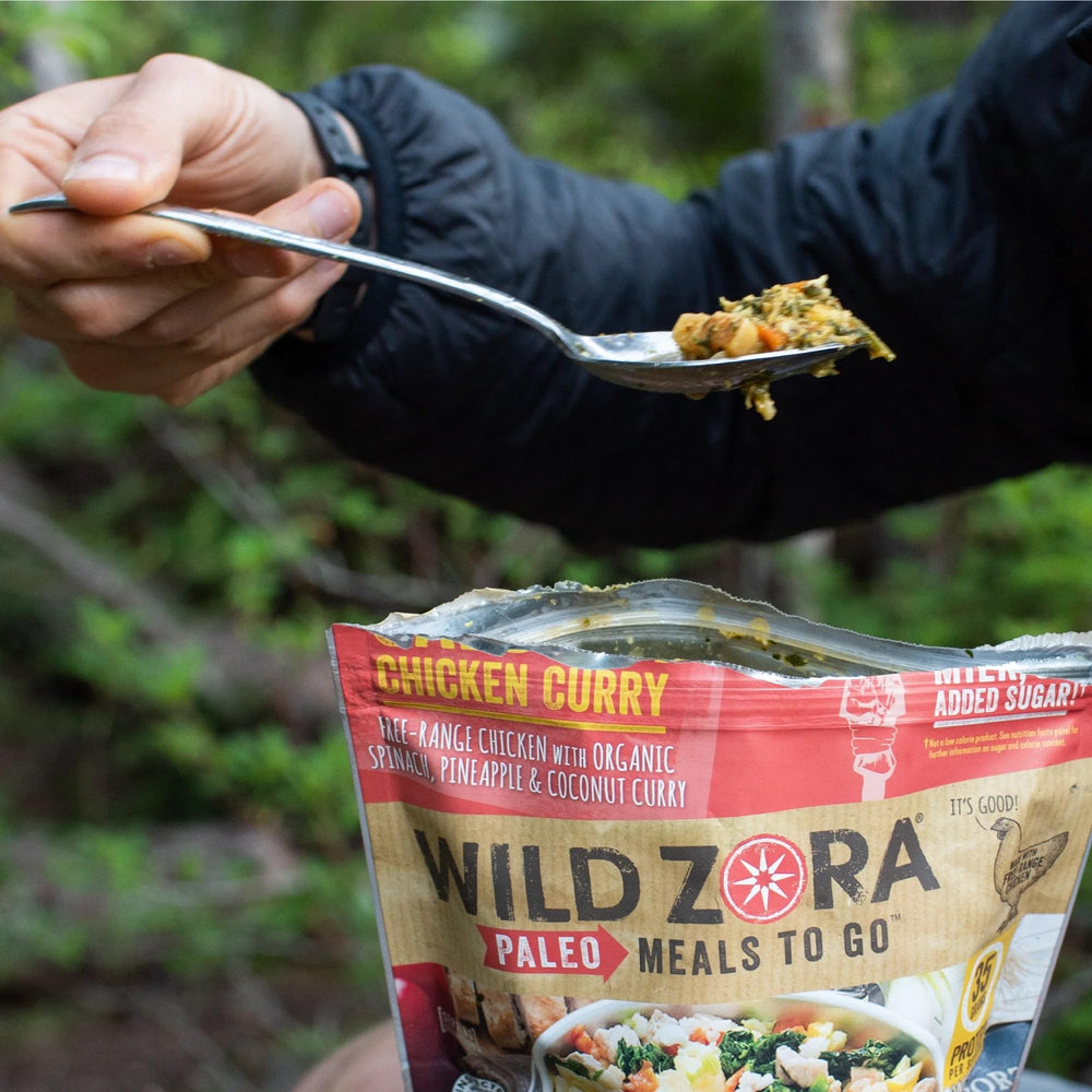 Wild Zora meals ingredients organic vegetables close-up showcases wholesome camp nutrition.