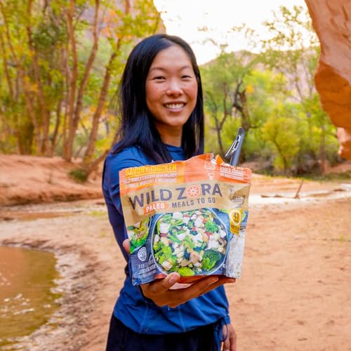 Wild Zora meals quick-prepare hot-water shot illustrates easy, convenient dining.