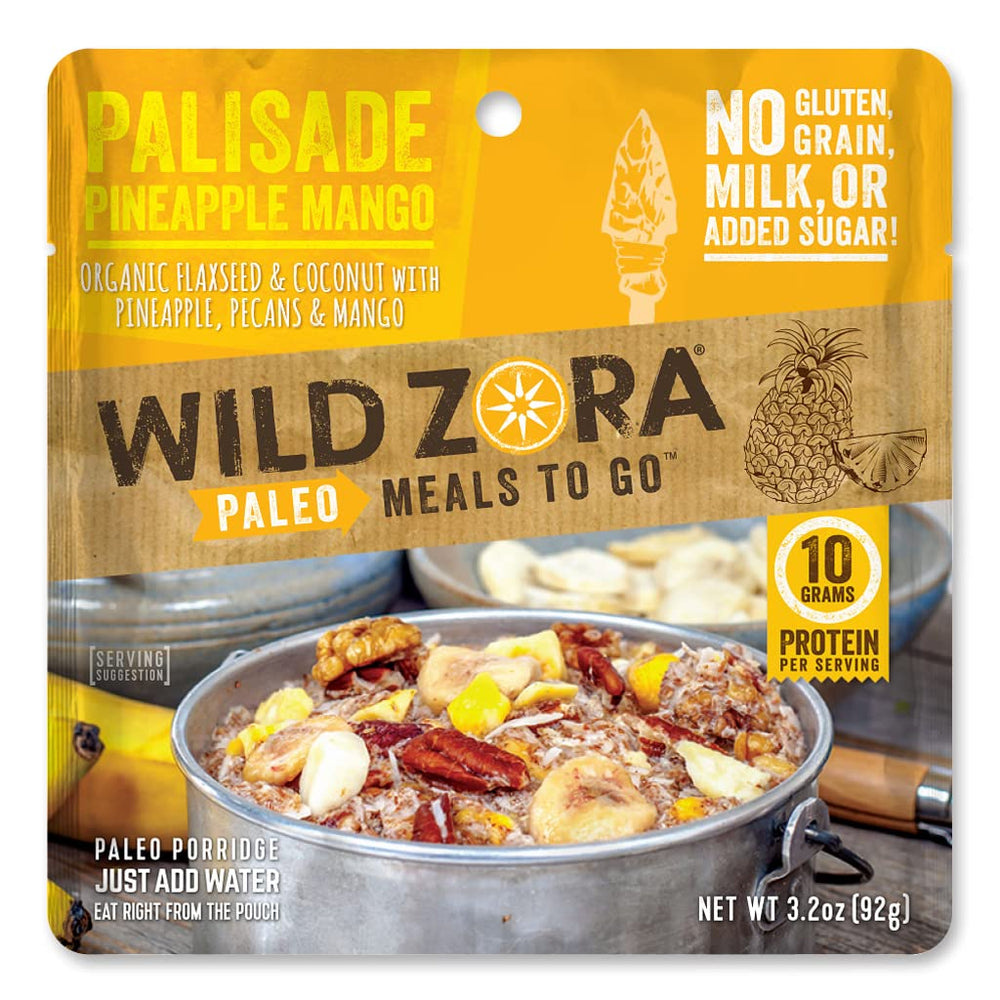 Wild Zora Palisade Pineapple Mango ingredients, real food for outdoor meals.