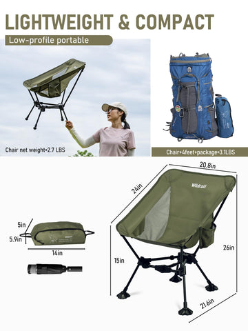 WildCall beach chair with towel strap for quick, organized drying and storage.