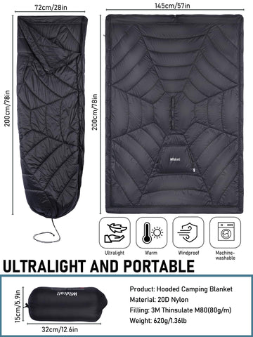 WildCall detachable hood and front pockets provide wind protection and warmth.