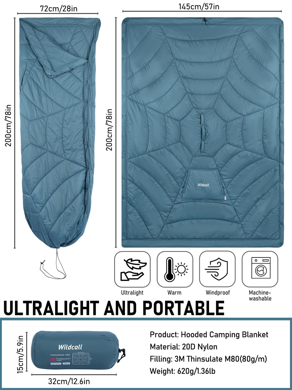 WildCall front pocket keeps hands warm and stores essentials.
