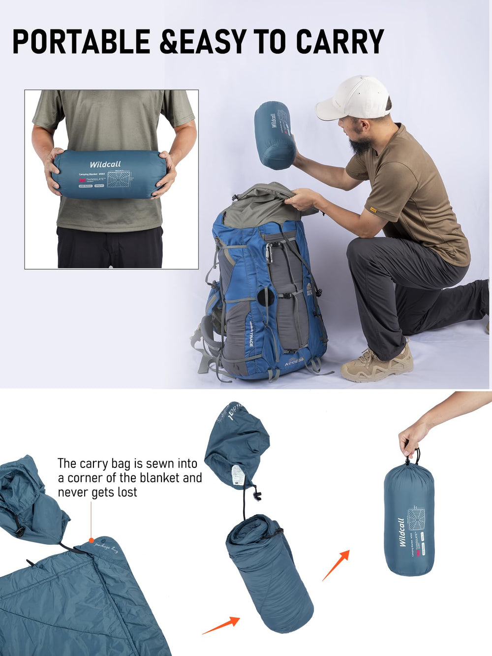 WildCall multifunctional blanket converts to poncho for flexible wear.