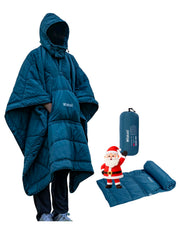 WildCall hooded camping blanket with Thinsulate insulation for warm outdoor comfort.