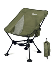 WildCall lightweight folding chair with anti-sinking feet for stable beach seating.