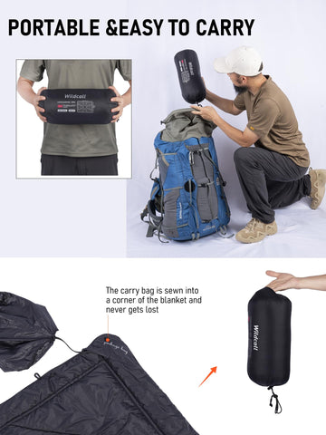 WildCall multifunction poncho converts to shawl or sleeping layer.