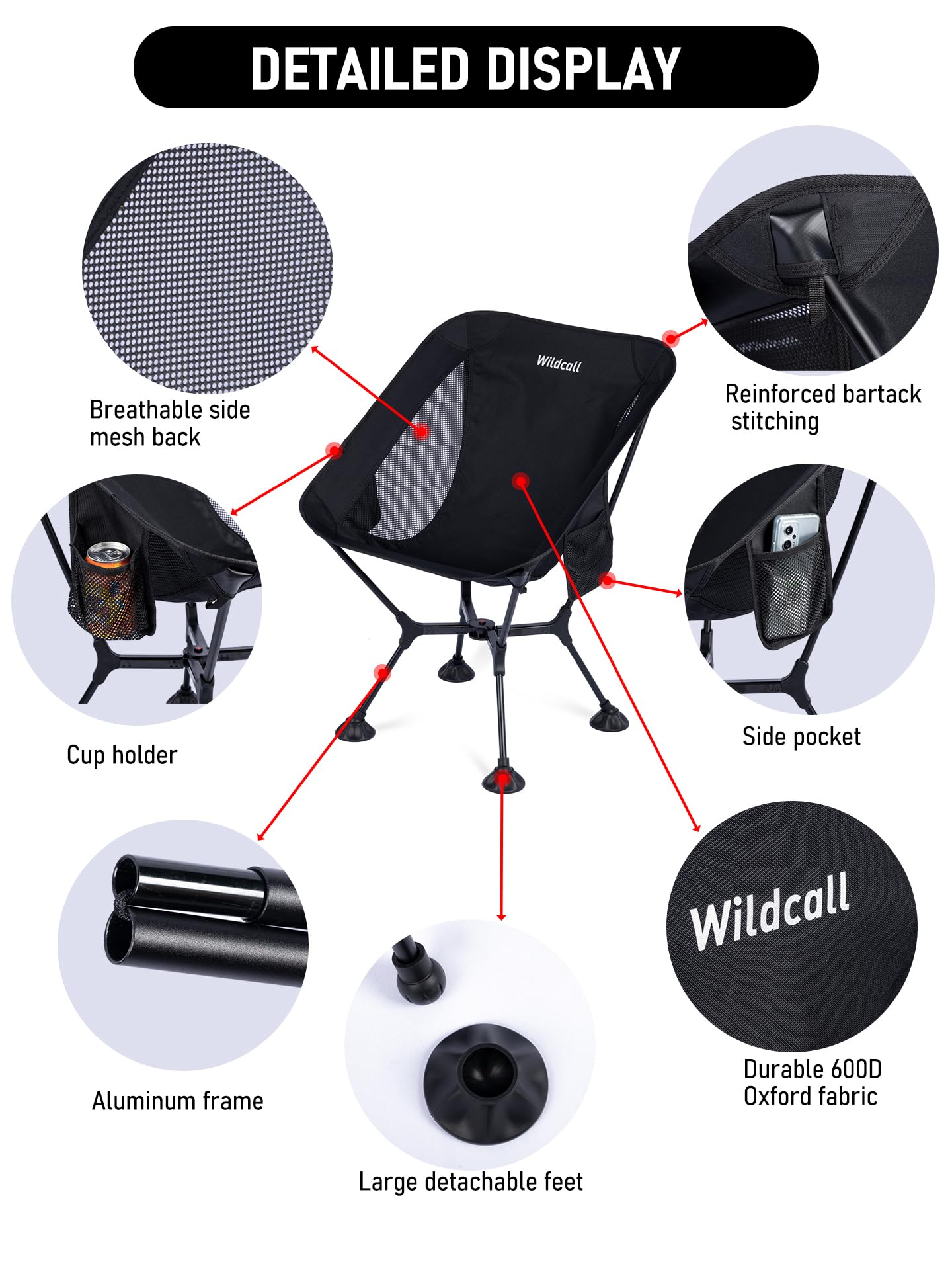WildCall compact storage bag enhances backpacking convenience.
