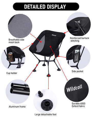 WildCall compact storage bag enhances backpacking convenience.