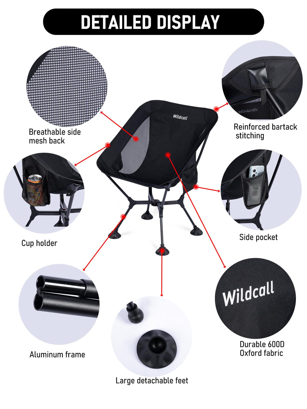 WildCall compact storage bag enhances backpacking convenience.