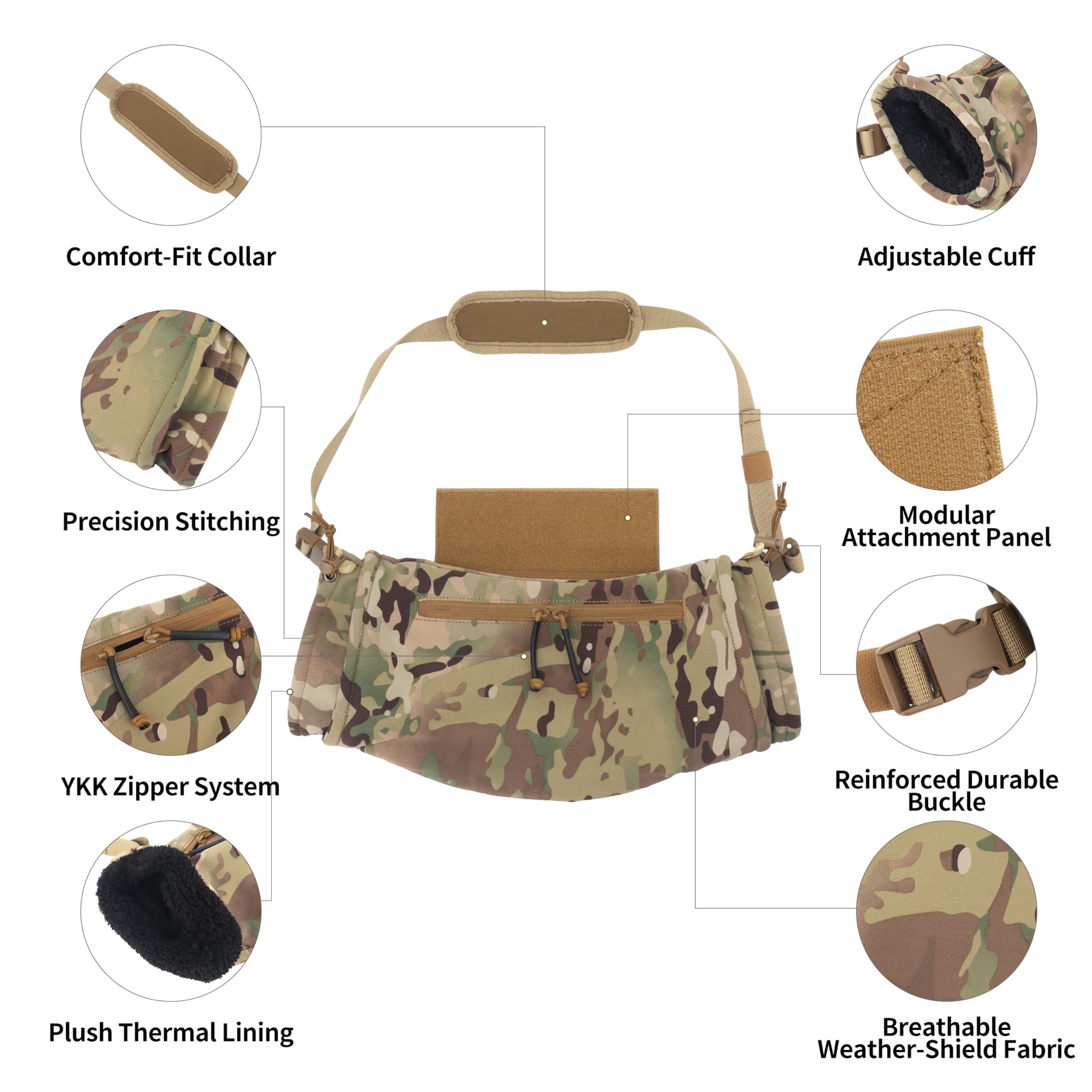 WildeLight tactical hand warmer pouch front pocket zipper keeps essentials secure.