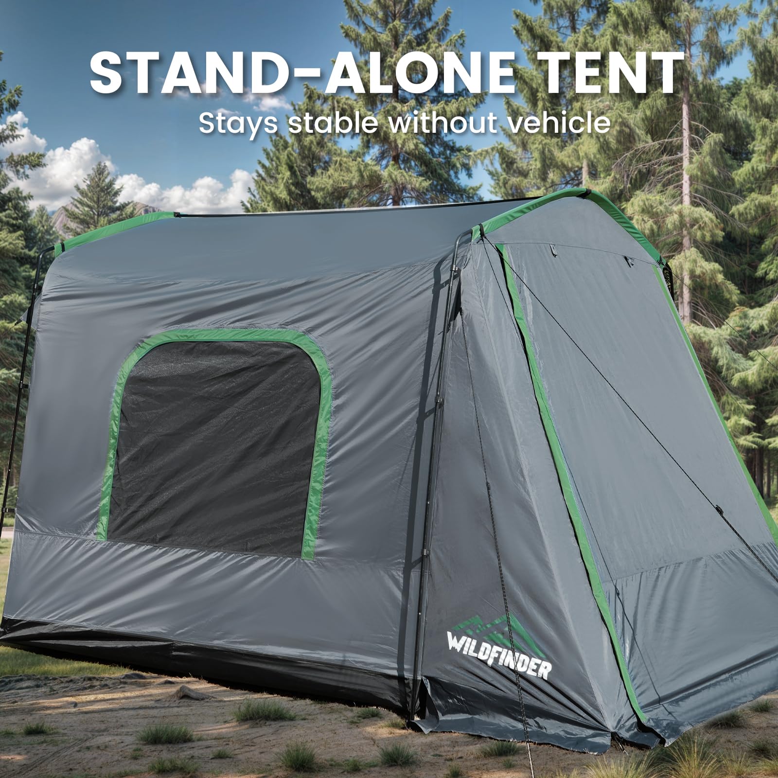 WildFinder SUV Tent family camping setup supports flexible use with different vehicles.