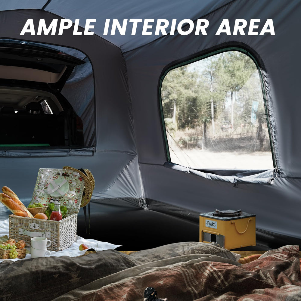 WildFinder SUV Tent family camping setup supports flexible use with different vehicles.