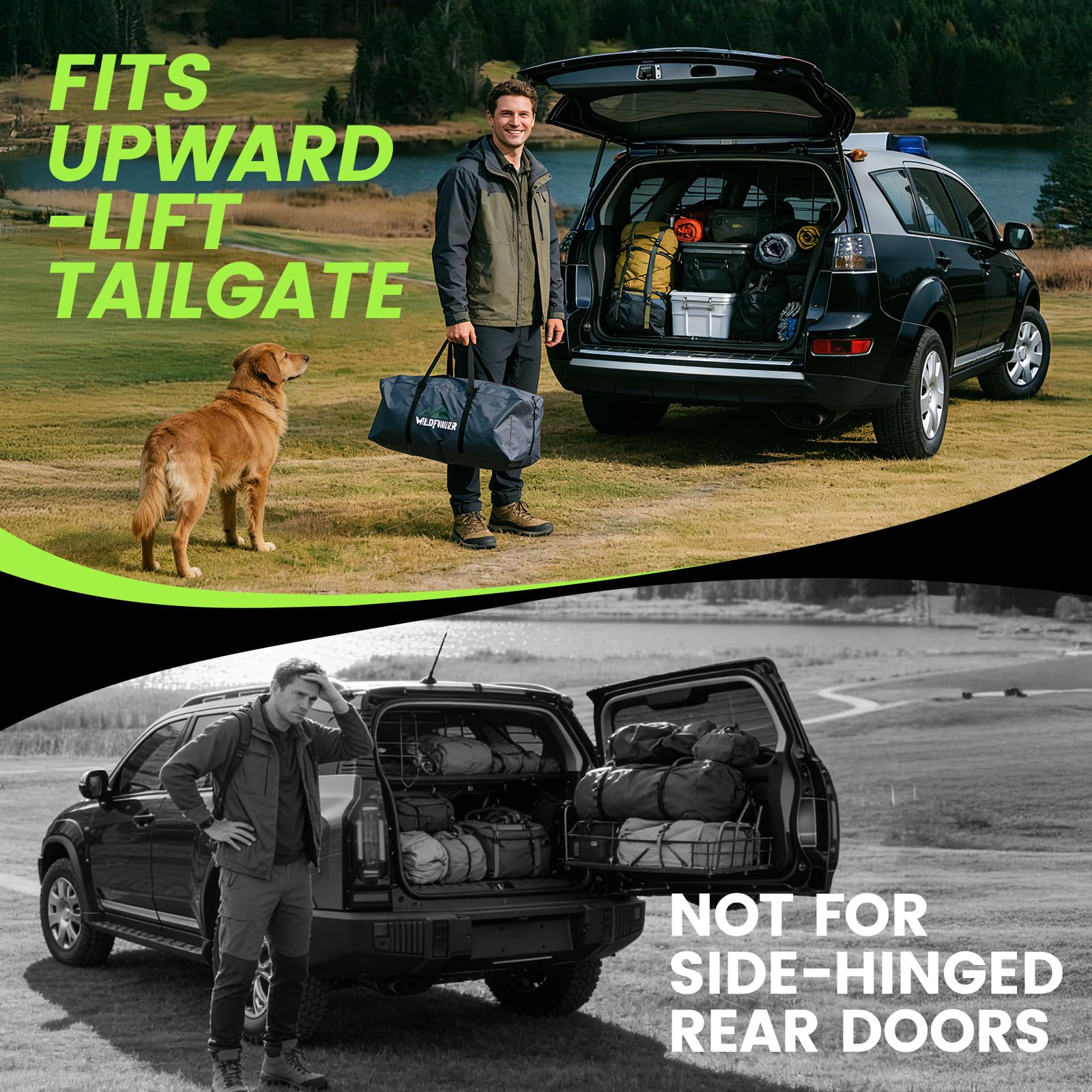 WildFinder SUV Tent shoe area and wet-dry separation keep interiors tidy during trips.