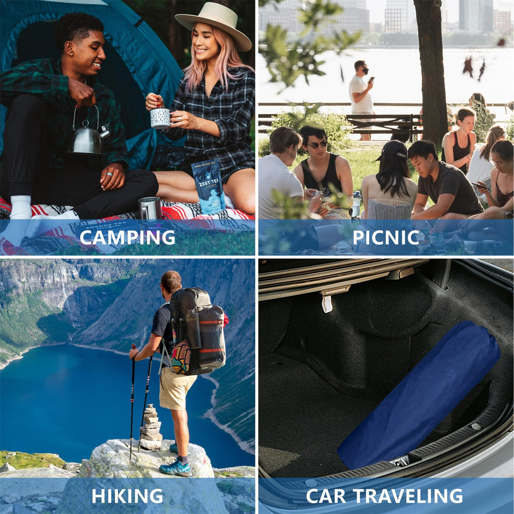 WILD FUN camping scene with the pad ready for a two-person night