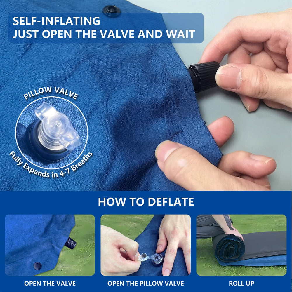 WILD FUN self-inflating valve shown for quick, effortless setup