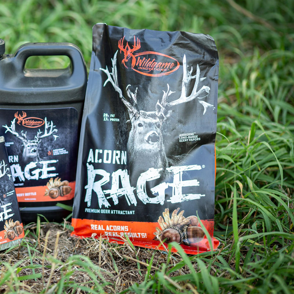 Wildgame Innovations Acorn Rage shows long-range scent dispersion in field.