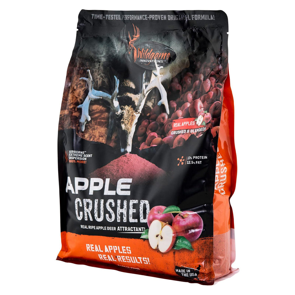Wildgame Innovations Apple Crushed attractant used for trophy buck tracking in the field