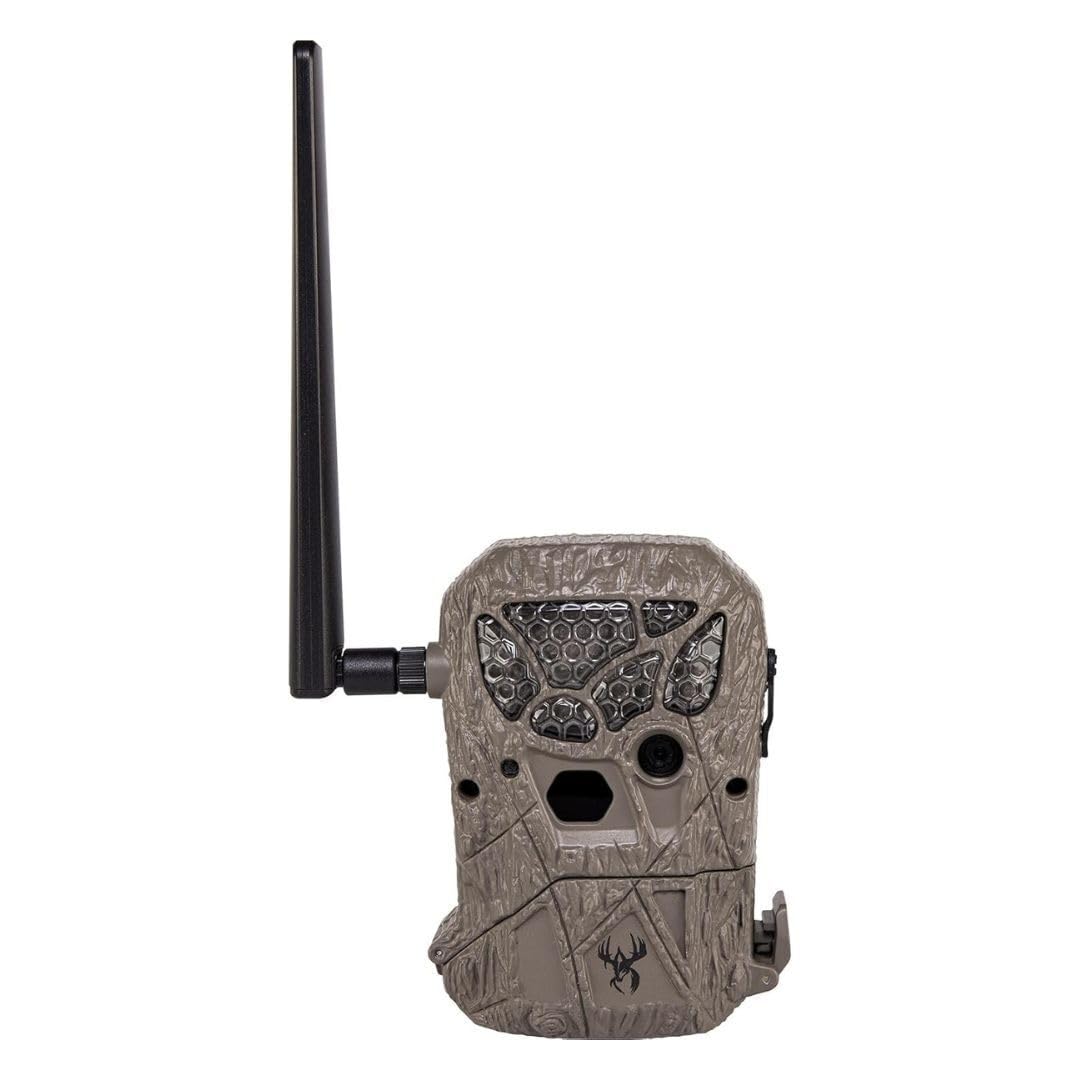 Wildgame Innovations Encounter Cell camera front view showing cellular connectivity for remote scouting.