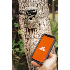 Wildgame Innovations Encounter Cell setup with QR code illustrating quick onboarding for field use.