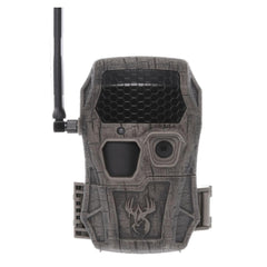 Wildgame Innovations Encounter XT front view in camo for discreet wildlife scouting.