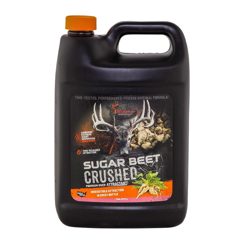 Wildgame Innovations Sugar Beet Crushed Liquid attractant poured on ground to lure deer.