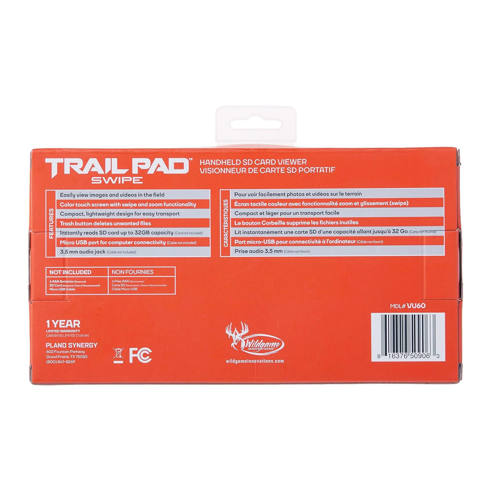 Wildgame Innovations Trail Pad Swipe USB ports enable viewing on computer or TV.
