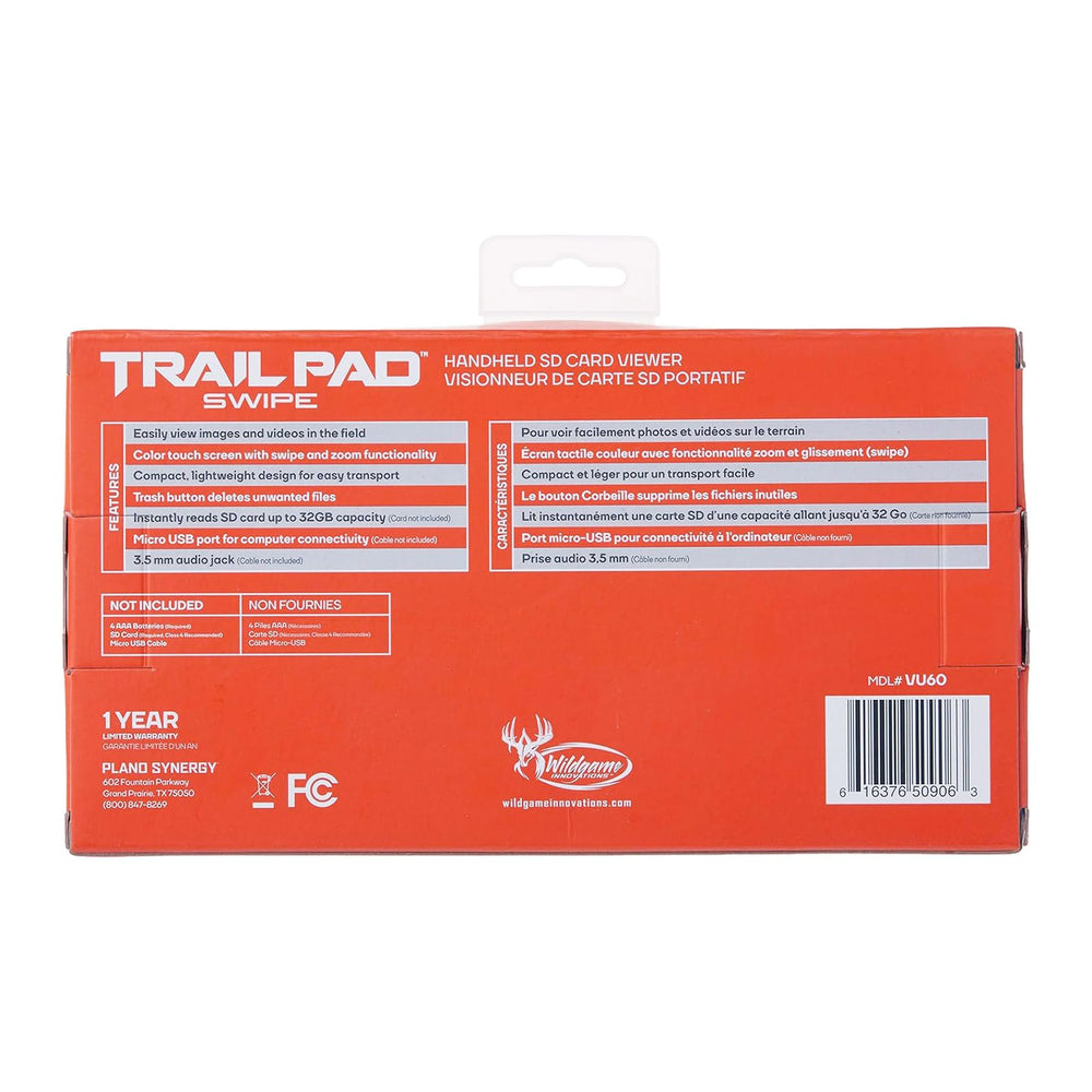 Wildgame Innovations Trail Pad Swipe USB ports enable viewing on computer or TV.