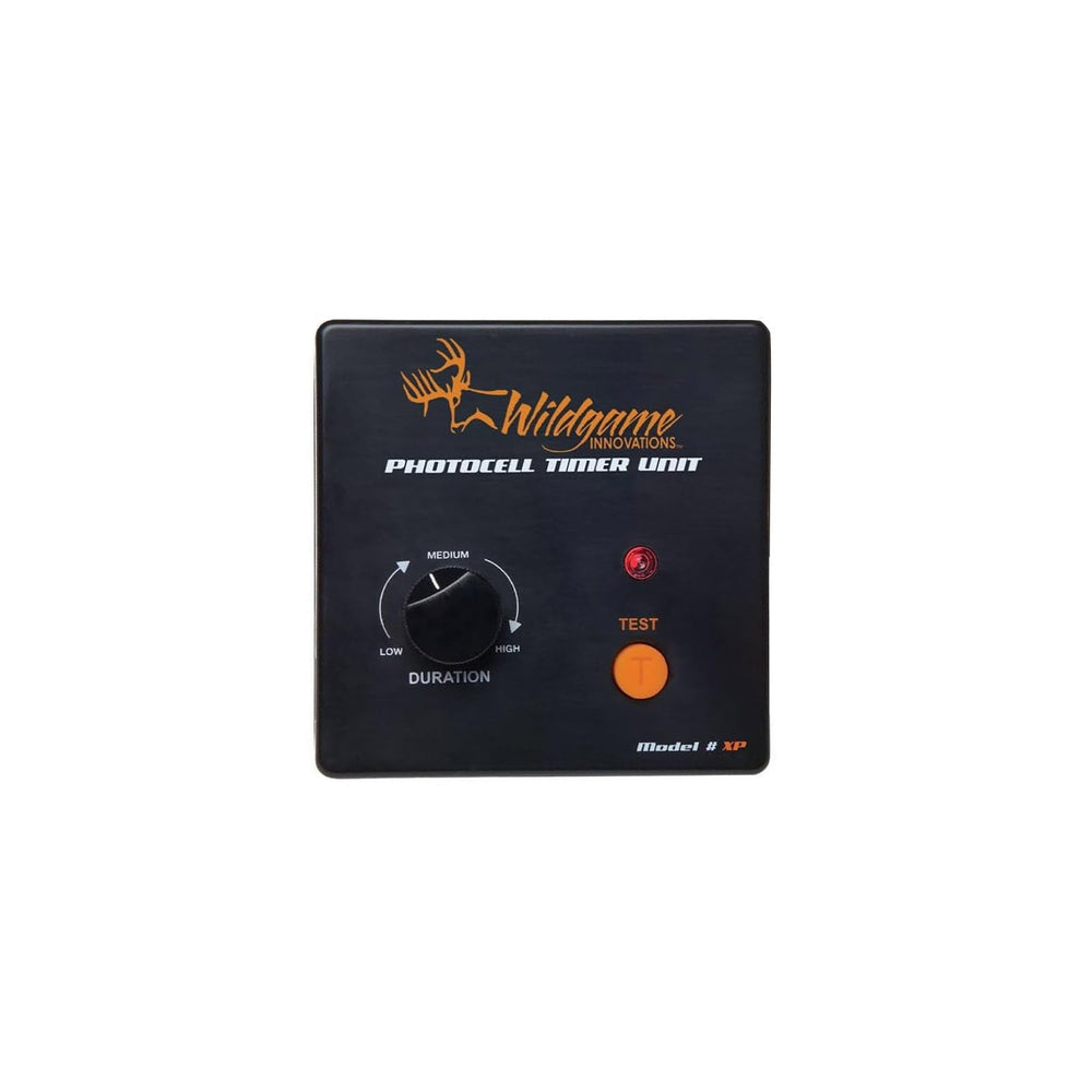 Wildgame Innovations Trophy Hunter 6V feeder—dawn/dusk setup for timed feeding.