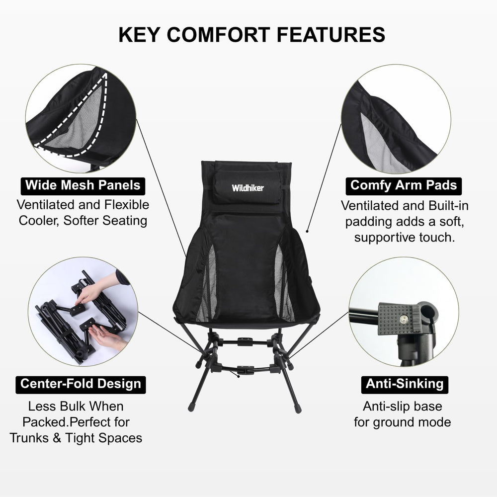 Wildhiker lightweight design weighs about 4.4 pounds for easy carry.