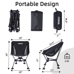 Wildhiker ultralight chair triangular frame visible for durable lightweight design
