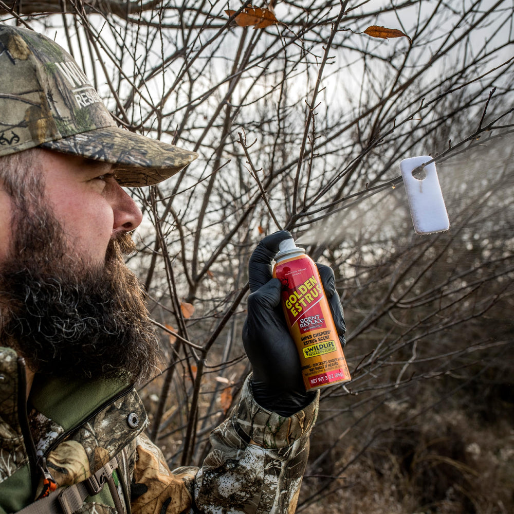 Wildlife Research Center 404-3 Scent Reflex Technology label highlights enhanced aroma release.
