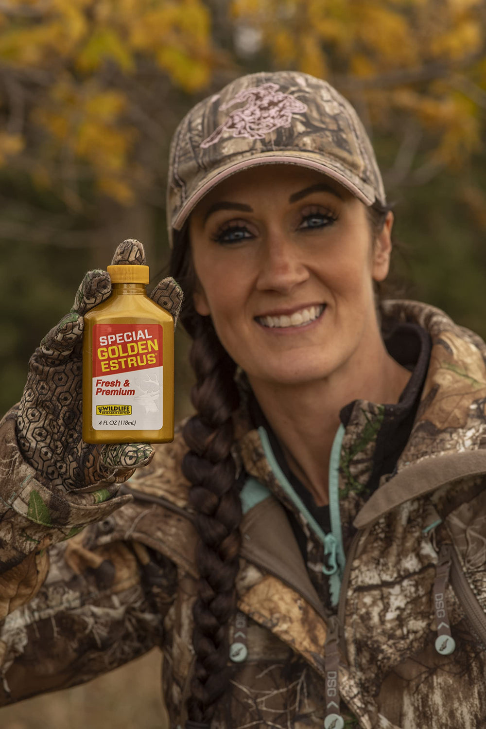 Dated bottle aligned with the current hunting season for timely scent use.