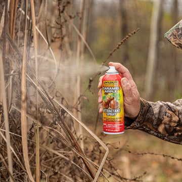 Wildlife Research Center aerosol spray applied near a blind setup