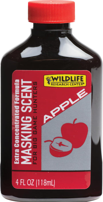 Wildlife Research Center Apple Masking Scent spray bottle for field odor control.