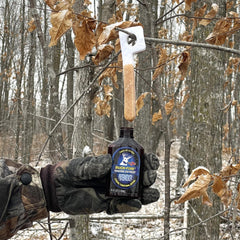 Wildlife Research Center Buck-Fire Raging Estrus label highlights premium scent and quality.