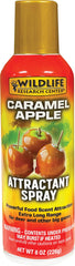 Wildlife Research Center caramel-apple attractant spray bottle close-up attracts deer