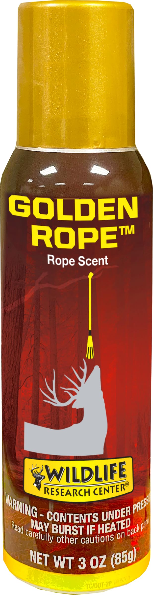 Wildlife Research Center Golden Rope Scent Spray can attracts deer at rope setups