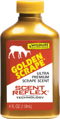 Wildlife Research Center Golden Scrape Scent bottle in amber glass for field use