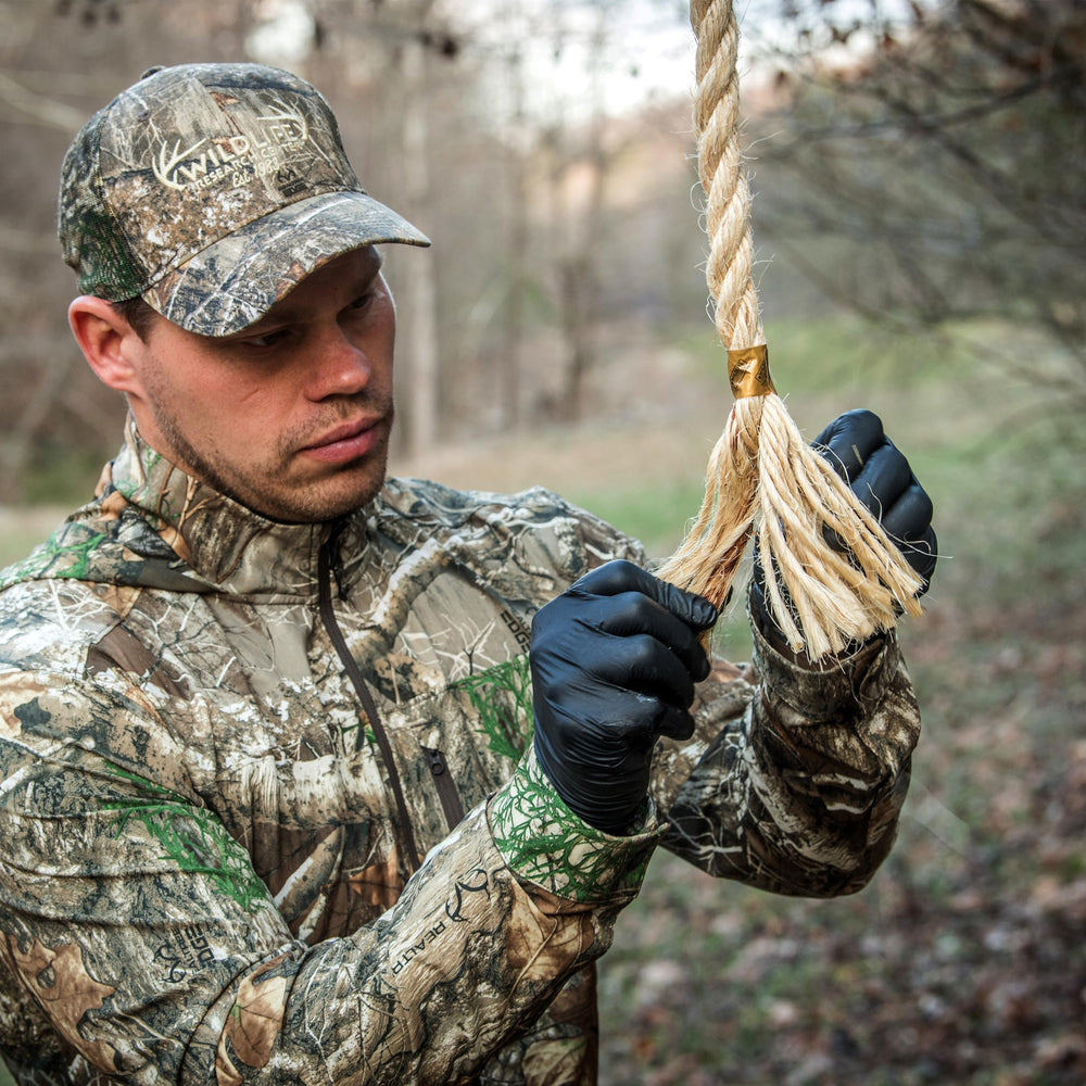 Wildlife Research Center pre-cut scent ropes ready to fray and hang