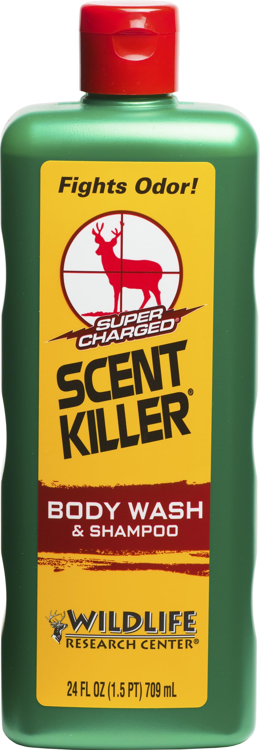 Wildlife Research Center Scent Killer 540-24 bottle shown for odor control in the field.