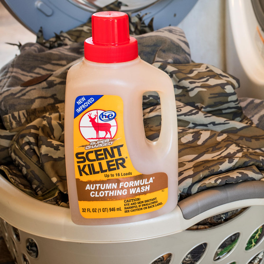 Wildlife Research Center Scent Killer Autumn Formula label highlights scent details.