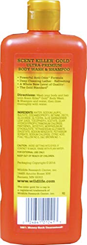 Scent Killer Gold foam-lather delivers deep cleaning while keeping skin moisturized.