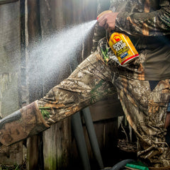 Forest-floor cover scent from Scent Killer Gold aids stealth during hunts.